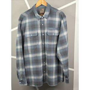 5.11 Tactical Harrison Full Snap Heavy Flannel Overshirt Men’s XL Multi Pocket